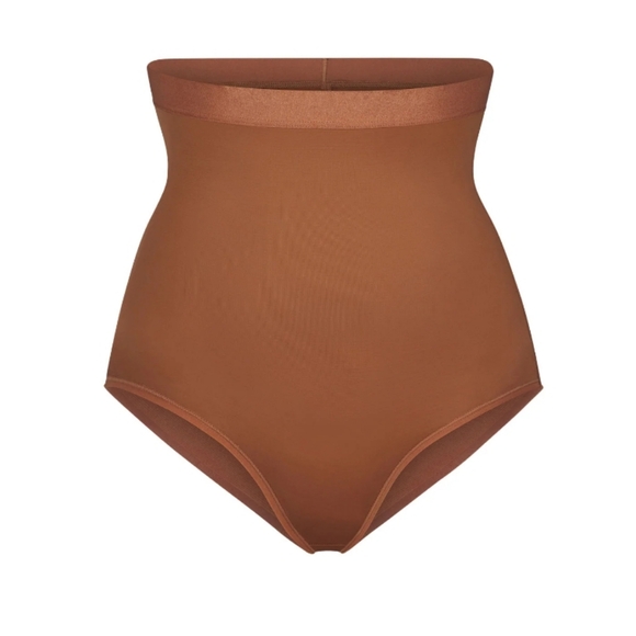 Nwot SKIMS SIMPMY BARE HIGH WAISTWD BRIEF PANTS shapewear Tiktok Famous Bronze - Picture 1 of 13